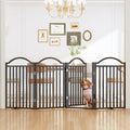 UDD Metal Folding Dog Gate Indoor 96" Extra Wide, Freestanding No Drilling Pet by UDD