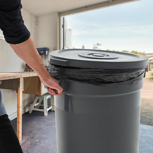 PRO&Family Commercial Round Trash Can - Image 6