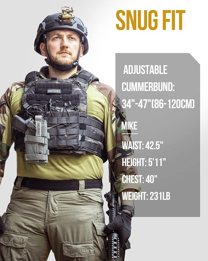 OneTigris DOOM Tactical Vest, Adjustable Airsoft Vest MOLLE Vest - Image 4