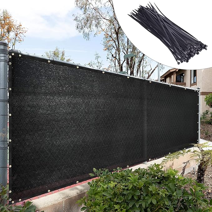 Royal Shade Custom Size 4' x 195' Black Fence Privacy Screen Windscreen Cover by RoyalShade