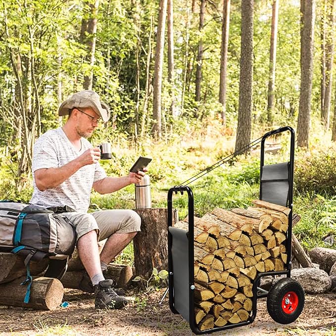 Kapler Firewood Cart with Wheels - Image 7