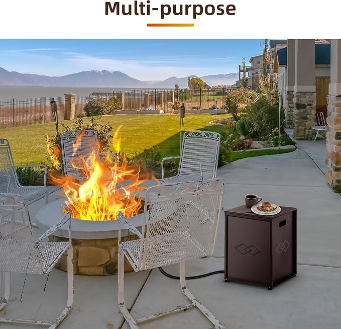 Propane Tank Cover Table with Storage Sides, Dual Function Cover - Image 5