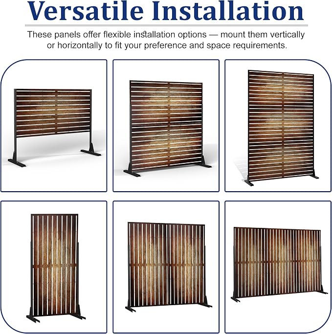 FENCY Outdoor Privacy Screen, Freestanding Decorative - Image 5
