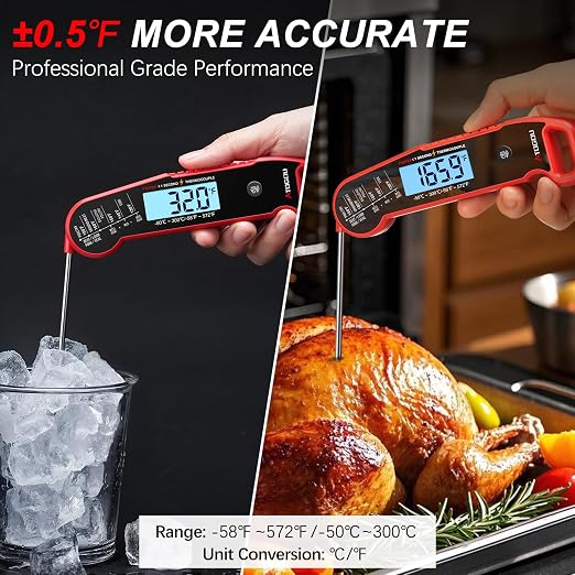 Atogou Professional Food & Meat Thermometer, 1 Sec Instant Read & ±0.5℉ Accuracy - Image 4