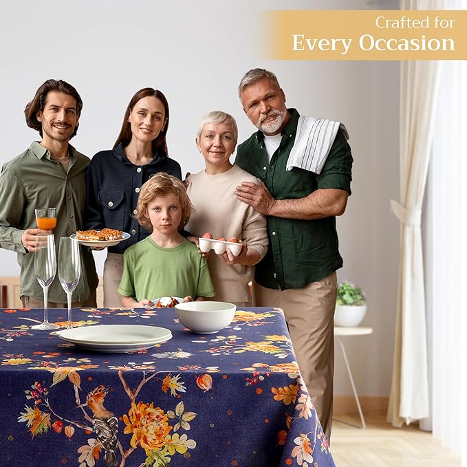 Maison d' Hermine Table Cloth Rectangle Table 100% Cotton 70 x 90 Inches Fall - Image 6