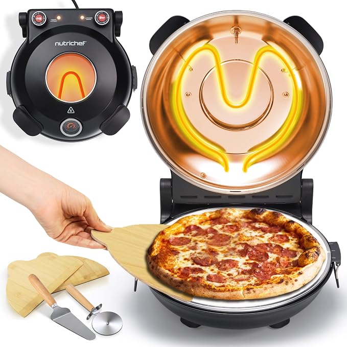 NutriChef Electric Pizza Oven | 1200W Countertop Pizza Maker by NutriChef%E2%84%A2Kitchen
