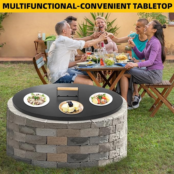 G GOOD GAIN Firepit Lid Round 28 Inch - Image 7