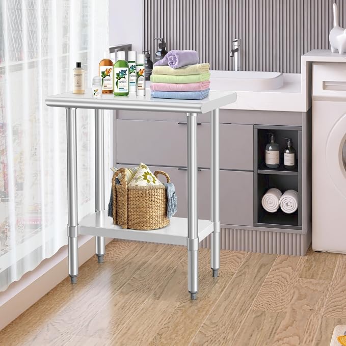 HARDURA Stainless Steel Work Table Commercial 18×30 Inches Kitchen Prep Table - Image 6