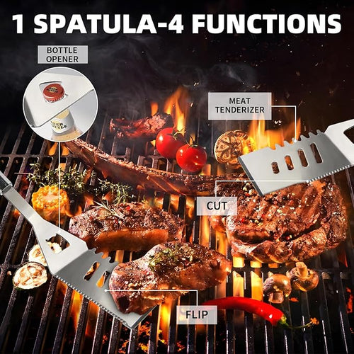 11Pcs Stainless Steel BBQ Grilling Accessories Set, Dad Gifts - Image 2