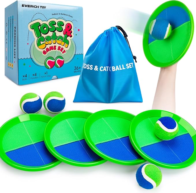 EVERICH TOY Upgraded Toss and Catch Ball Game Set, Kids Toy Stocking Stuffers by EVERICHTOY
