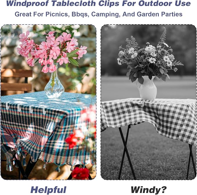 24pcs Table Cloth Holder Clips, Plastic Table Cloth Clip Clamps - Image 4