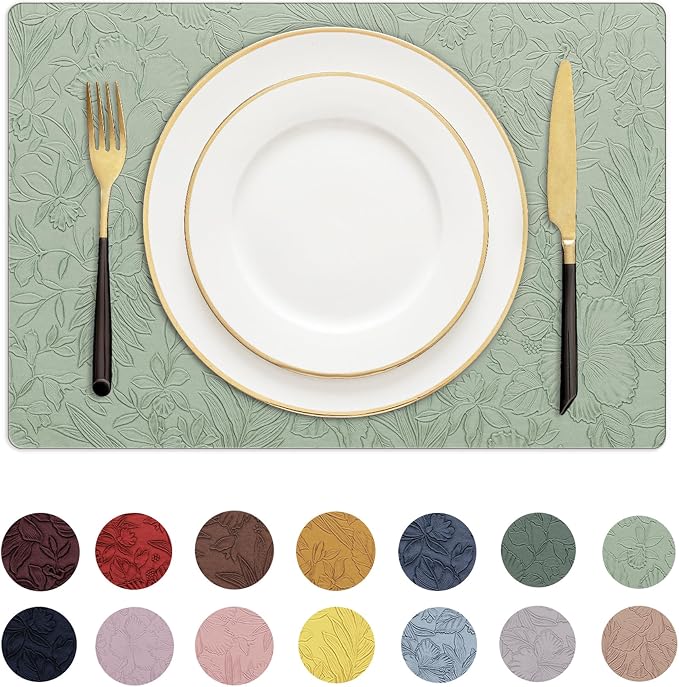 Romanstile Vinyl Placemats Set of 8-12 X 18 Inch by Romanstile