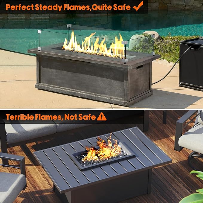 Skyflame 36" X 16" Rectangular Fire Pit Glass Wind Guard Replacement - Image 5
