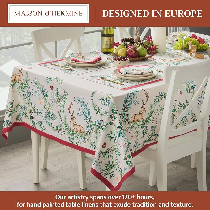 Maison d' Hermine Table Cloth Rectangle Table 100% Cotton 60 x 108 Inches Fall - Image 2