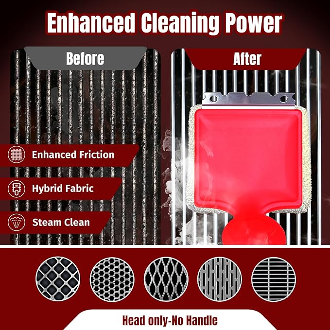 SHINESTAR Grilling Brush Bristle Free Replacement Head – BBQ Cleaning Head - Image 3