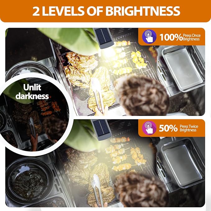 Grill Light for Outdoor Grill, Solar Rechargeable 400Lumens&360° Rotation BBQ - Image 7