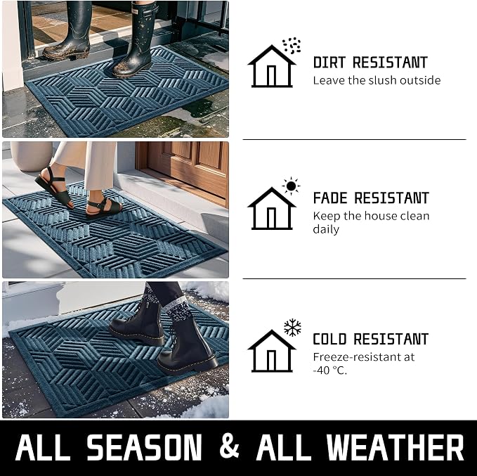 Yimobra Door Mats Outdoor 29.5x17, All-Season Waterproof Outdoor Mats - Image 3