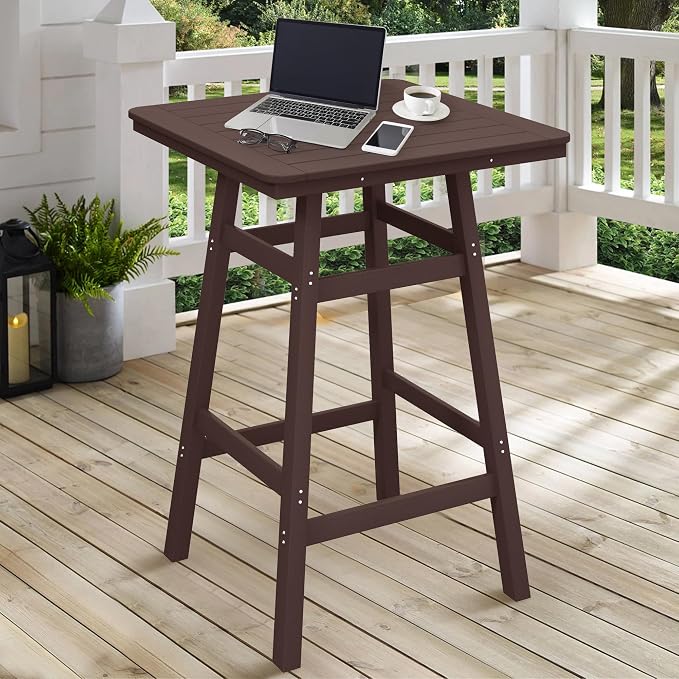 Costaelm Outdoor Bar Table, Patio Bistro Dining Pub Table - Image 8