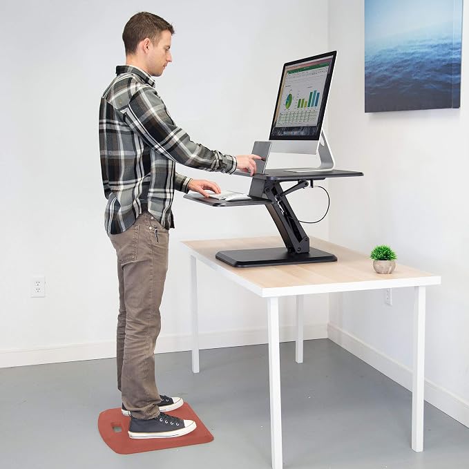 Mount-It! Standing Desk Floor Mat | Red Standing Comfort Mat - Image 4