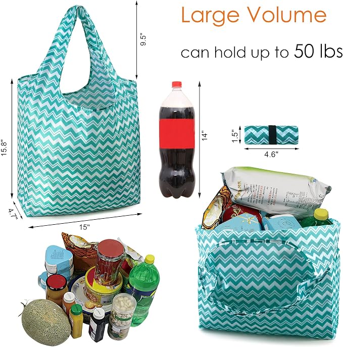 BeeGreen Reusable Grocery Bags Lightweight Durable Shopping Bags Washable - Image 2