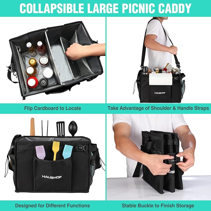 HAUSHOF Large Grill and Picnic Caddy - Image 8