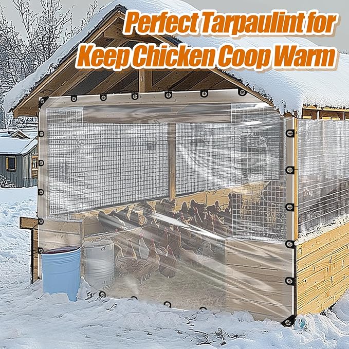 10x12ft Anti-Tear Clear Tarp Waterproof - Image 3