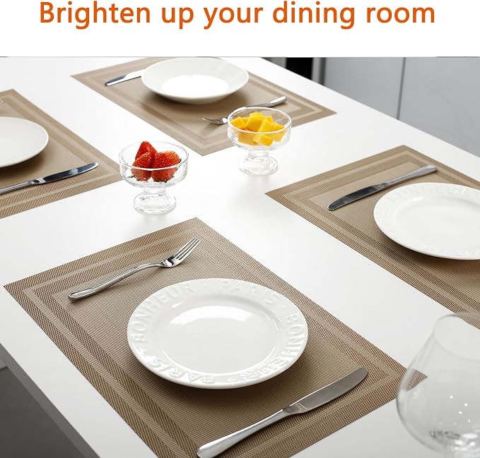 Placemats Set of 12 Washable& Wipeable Placemats - Image 6