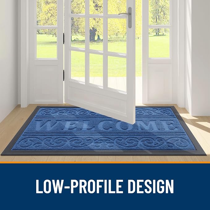 OLANLY Welcome Door Mat Indoor Outdoor Entrance, Heavy Duty Sturdy Front Door - Image 4
