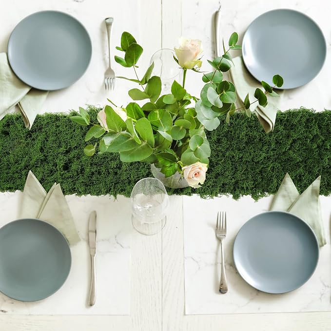 Zeyune 1 Pcs Fake Moss Table Runner - Image 5