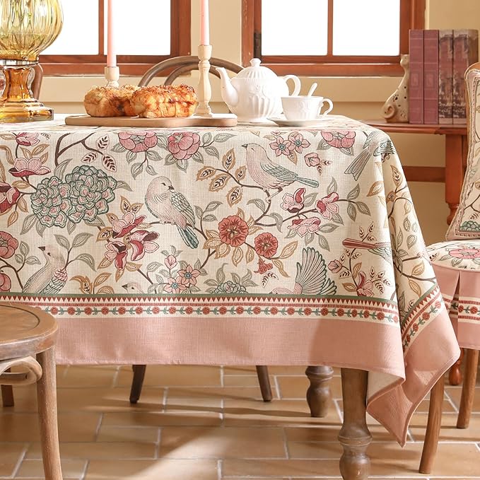 patdrea Designer Pink Linen Table Cloth - Image 7