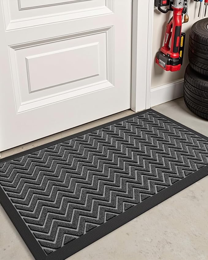 DEXI Front Door Mat Outside Entrance, 2x4 ft Rubber Entry Doormat Heavy Duty - Image 9
