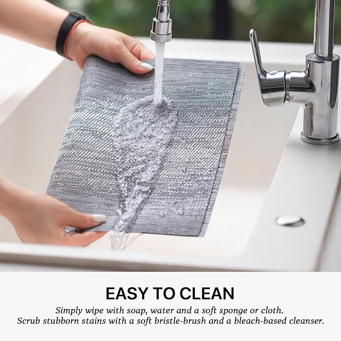 LEXMORE Placemats Vinyl/Plastic Woven Place Mats - Image 4