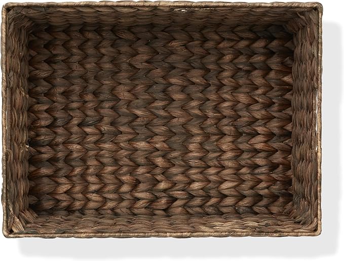 Casafield Set of 2 Water Hyacinth Pantry Baskets, 12-1/2" x 17" x 8", - Image 6
