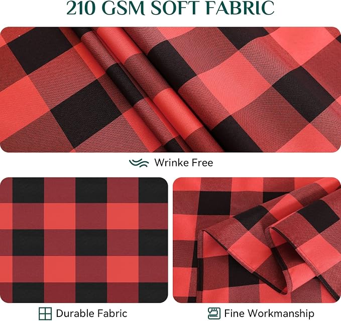 Softalker Gingham Checkered Tablecloth Rectangle - Image 4