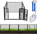 ADAVIN 24 in Garden Fence with Gate, 4 Panels Total 9.8 Ft, Heavy Duty Iron by ADAVIN
