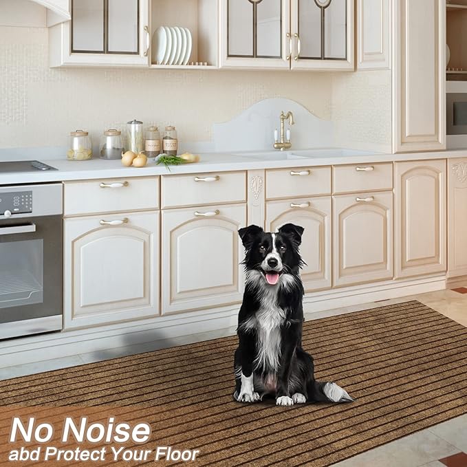 2' x 54' Runner Rugs with Rubber Backing, Indoor Outdoor Utility Carpet Runner - Image 4