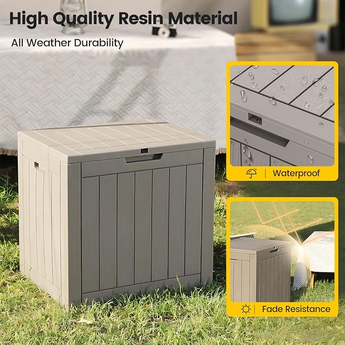 Zapdos Outdoor Storage Box, 31 Gallon Deck Box Indoor and Outdoor Use, - Image 4