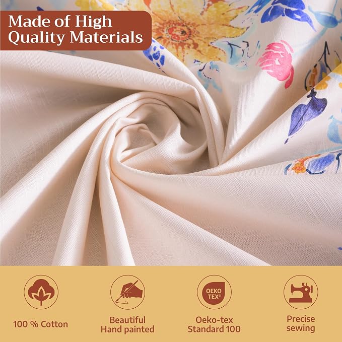 Maison d'Hermine Table Cloth Rectangle Table 100% Cotton Tablecloth - Image 3