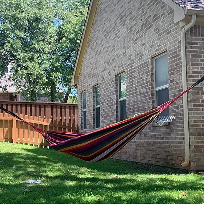 Hammock in Rainbow Cotton with Anti-Rollover Design
