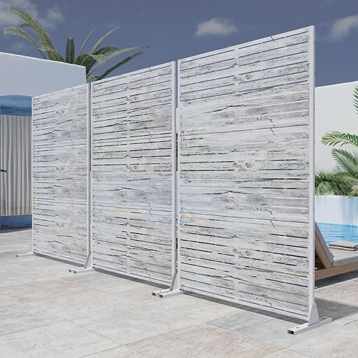 Casaphoria 72" H x 47" W Metal Outdoor Privacy Screen, Freestanding Decorative - Image 4