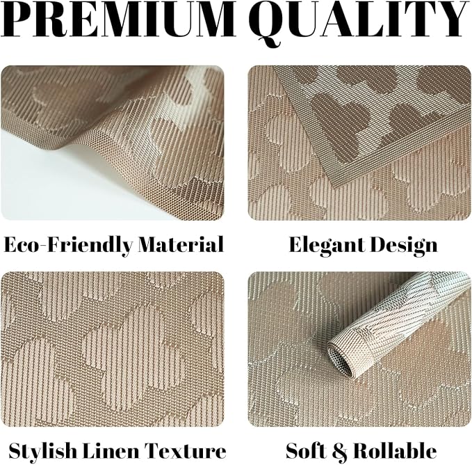 Placemats Set of 8 Vinyl/Plastic Woven Place Mats - Image 2