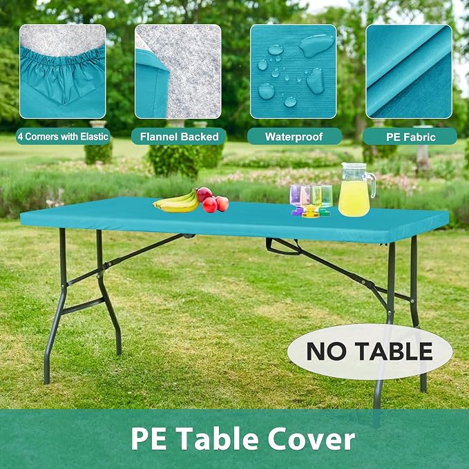 LUSHVIDA 6 Packs Vinyl Tablecloths - Image 8