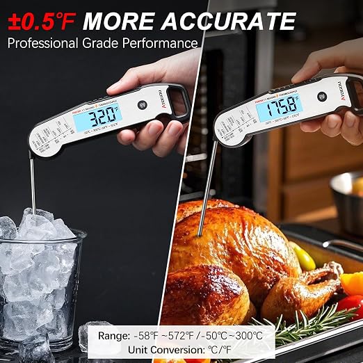Atogou Professional Food & Meat Thermometer, 1 Sec Instant Read & ±0.5℉ Accuracy - Image 4