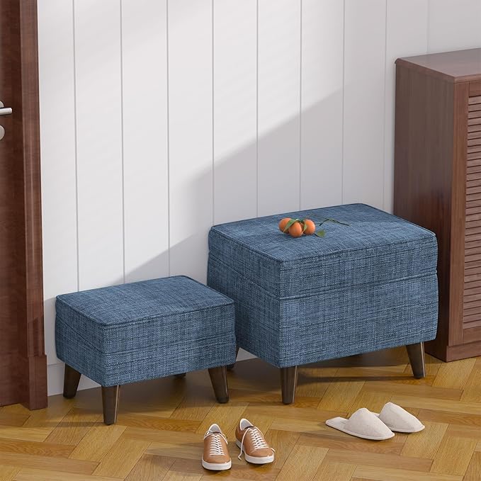 Storage Ottomans with Adjustable Cover, Soft Step Stool, Footrest and Seat by FAGAGA
