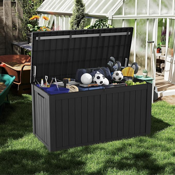 Mars Villa 150 Gallon Deck Box, Waterproof and Weatherproof Large Resin Storage - Image 7