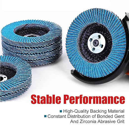 EZARC Flap Disc 20 Pack, 4.5" x 7/8", T29 Zirconia Abrasive Grinding Wheel - Image 3
