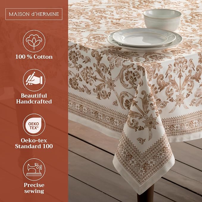 Maison d' Hermine Table Cloth Rectangle Table 100% Cotton 60 x 108 Inches Fall - Image 2