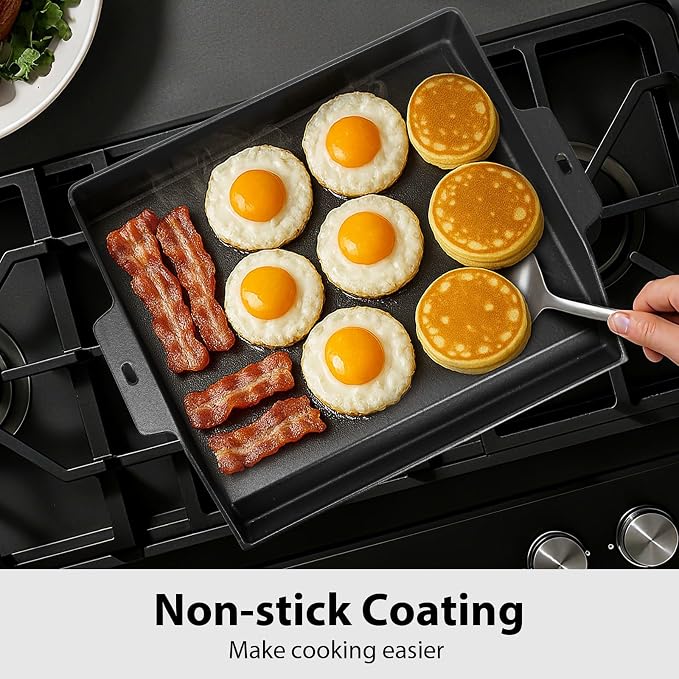 Utheer 17" x 13" Cast Iron Griddle - Image 5