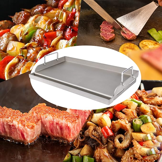 Uniflasy Cast Iron Griddle for Gas Grill Flat Top Griddle Insert for Outdoor - Image 5