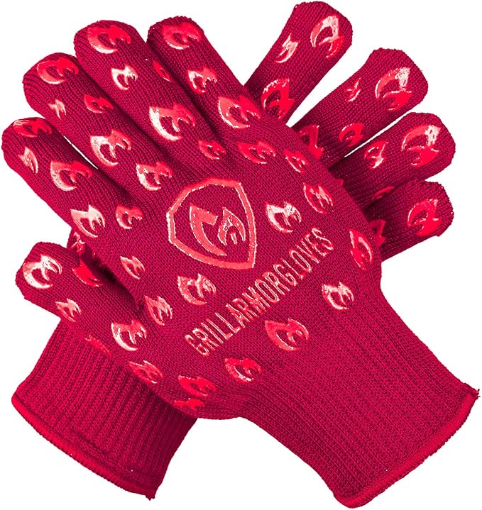 Grill Armor Oven Gloves – 932°F Heat, Fire & Cut Resistant Mitts by GrillArmorGloves